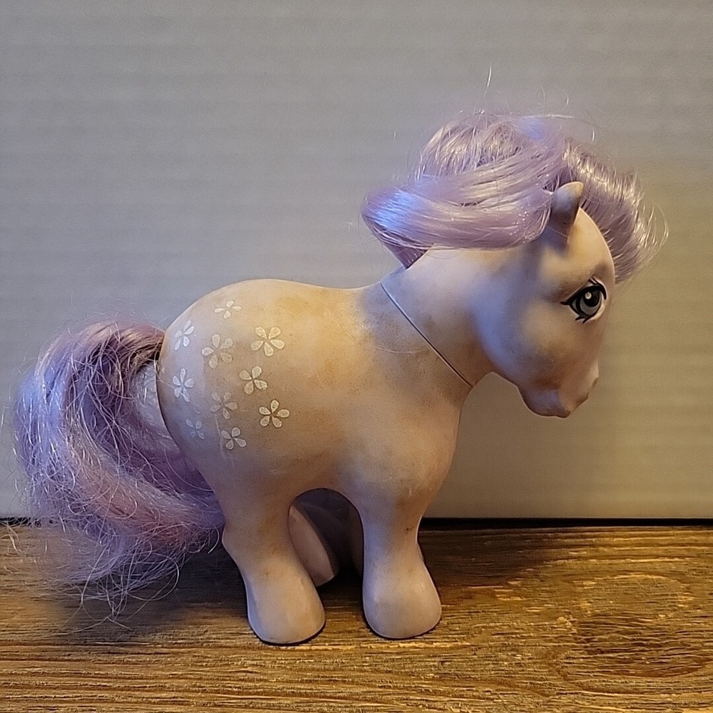 Vintage 1980s G1 My Little Pony‎ Loose Toy Doll Hasbro Blossom Purple White